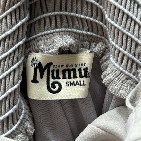 - Show Me Your Mumu June Maxi Dress in Soft Beige Chiffon Size Small - Picture 6 of 7